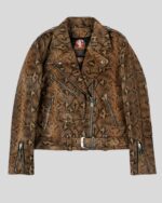 snakeskin leather jacket - Image 2
